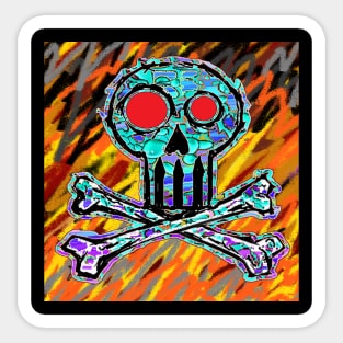 Skulls Halloween Fun Drums Art Sticker